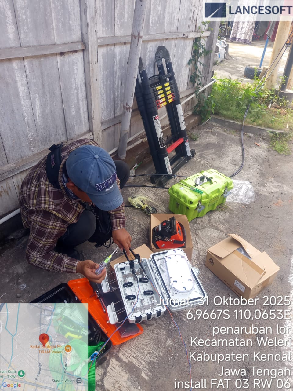 Instalasi Jaringan FTTH ISP My Republik